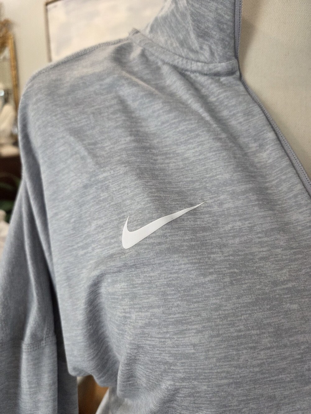Gray Nike Dri-FIT Element Half-Zip Top | Size Small